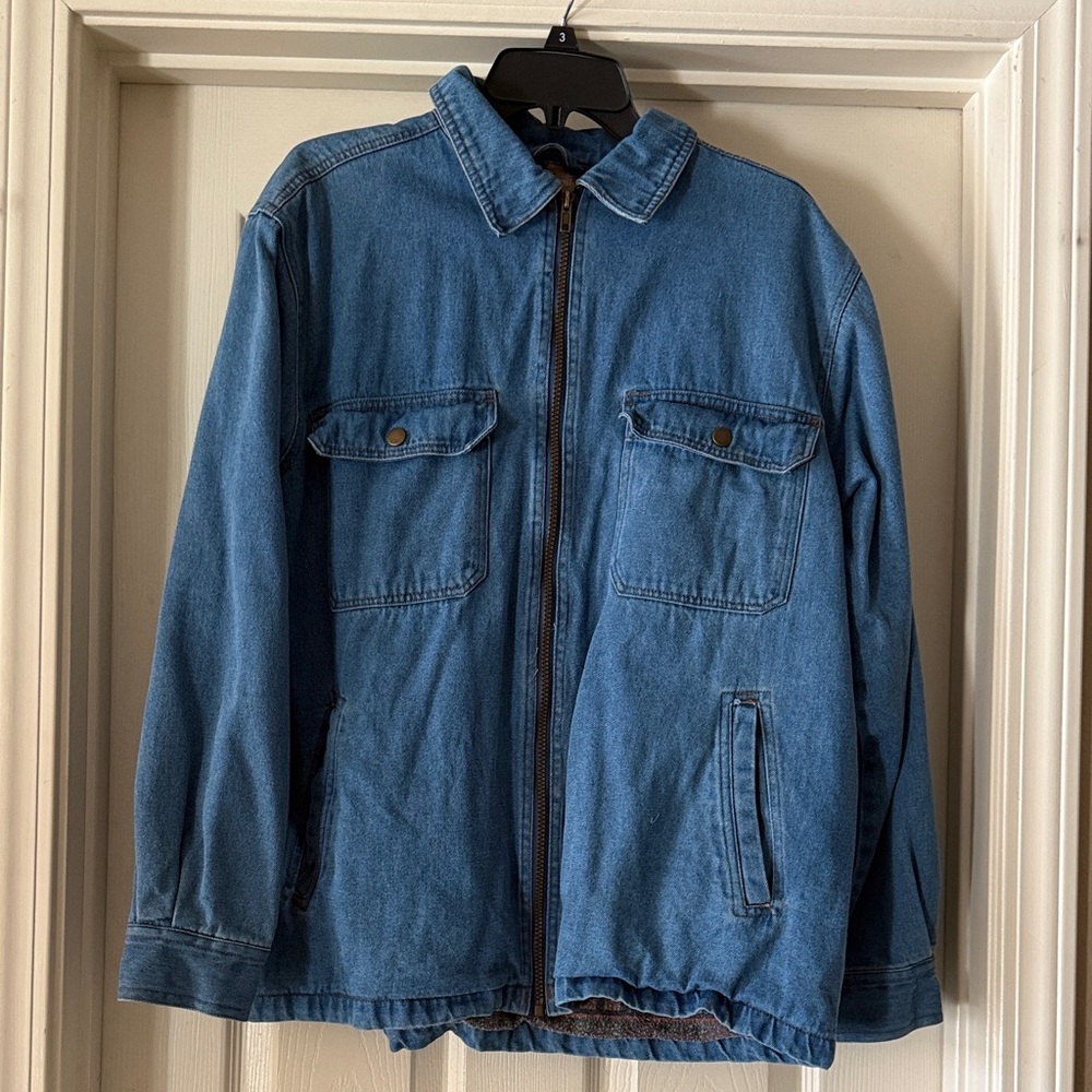 Haband Blue Denim Zip Jacket